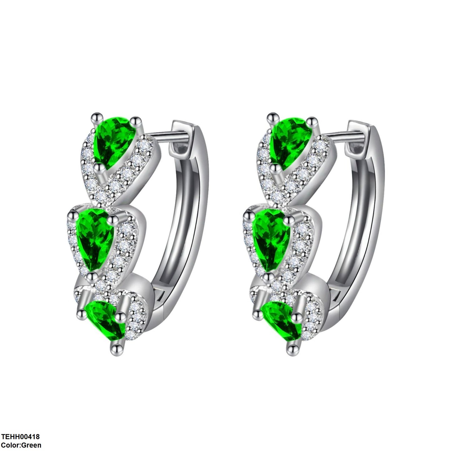 TEHH00418 CSH  Tear Round Ear Hoops Pair - TEHH