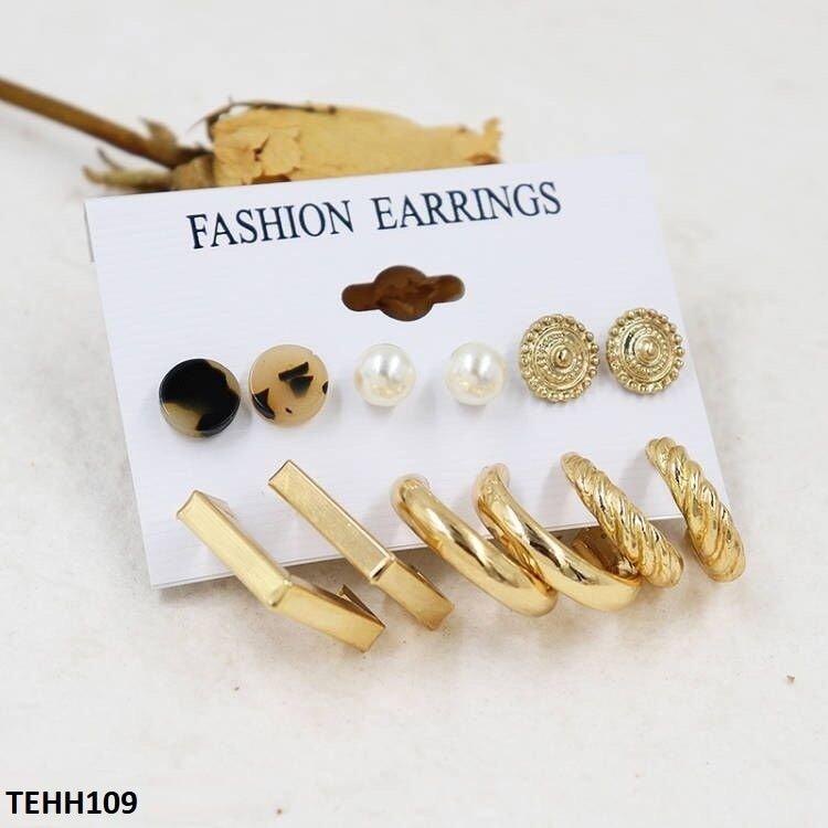 TEHH109 LSH 6 Differ Ear Hoops Pair