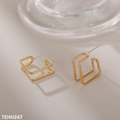 TEHH247 SYB Square Ear Hoops Pair
