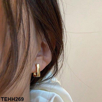 TEHH269 LSH Curb Ear Hoops Pair