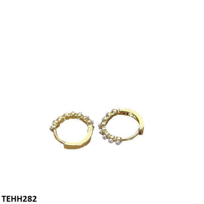 TEHH282 YYZ Pearl Ear Hoops Pair