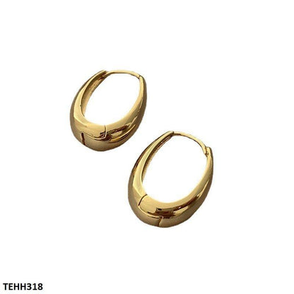 TEHH318 LSH Oval Ear Hoops Pair