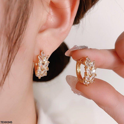 TEHH345 HJF Double Tear Ear Hoops Pair