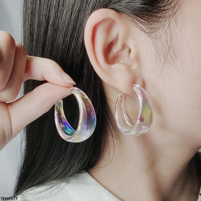 TEHH377-YYE TEHH377 YYE Round Ear Hoops Pair