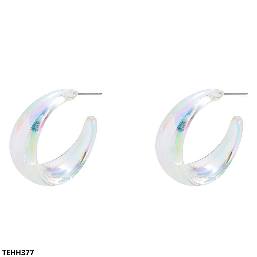 TEHH377-YYE TEHH377 YYE Round Ear Hoops Pair