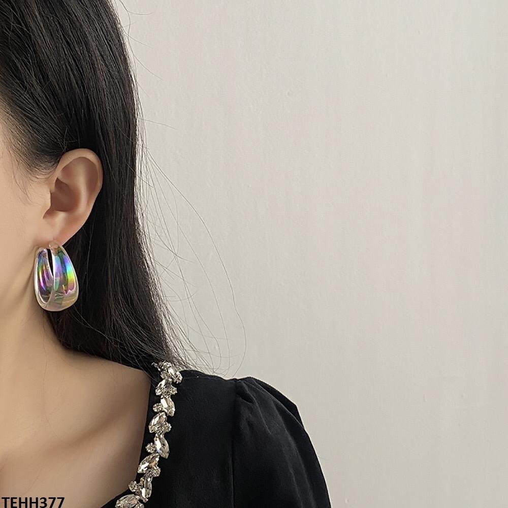 TEHH377-YYE TEHH377 YYE Round Ear Hoops Pair