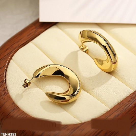 TEHH383-YYE TEHH383 YYE C/Shape Ear Hoops Pair