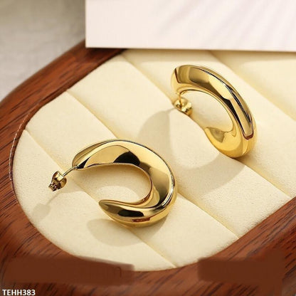 TEHH383-YYE TEHH383 YYE C/Shape Ear Hoops Pair