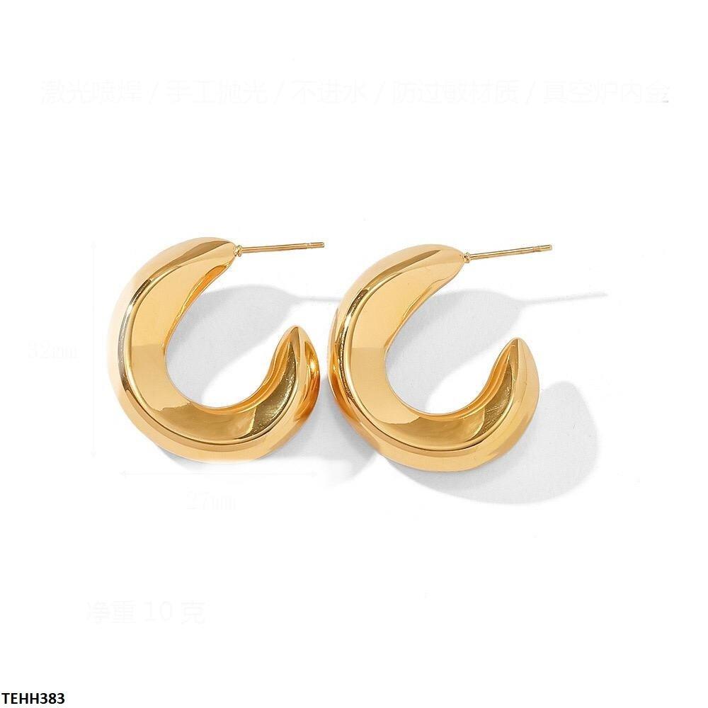 TEHH383-YYE TEHH383 YYE C/Shape Ear Hoops Pair