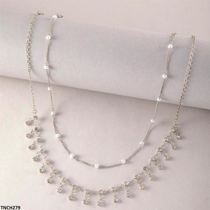 TNCH279 YYE Imp Round Stone Chain Necklace