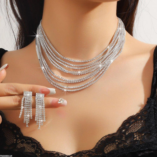 TNSH00114 YJJ Tessels Layered Necklace Set -TNSH