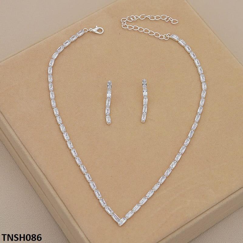 TNSH086 YBJ V-Baguette Necklace Set