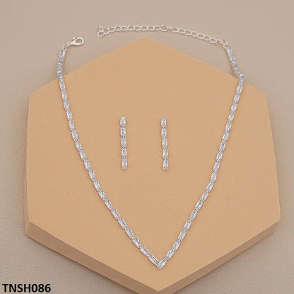 TNSH086 YBJ V-Baguette Necklace Set