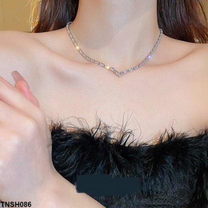 TNSH086 YBJ V-Baguette Necklace Set