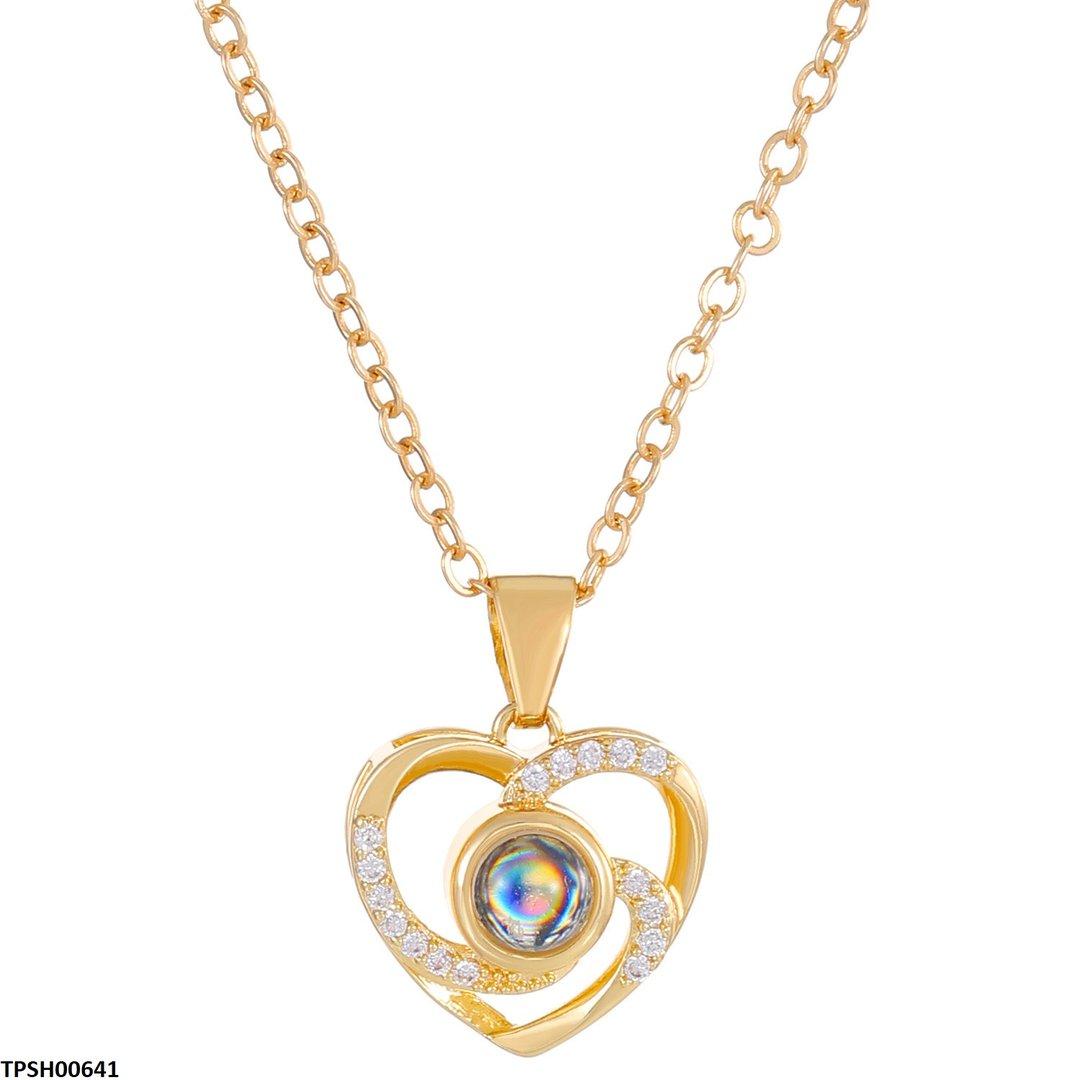 TPSH00641 QWN Heart-Eye Pendent with chain - TPSH