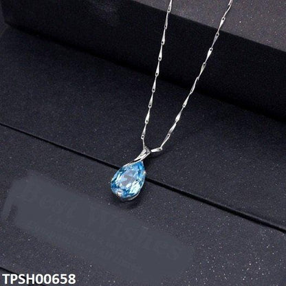 TPSH00658 JJF Tear Pendant With Chain - TPSH