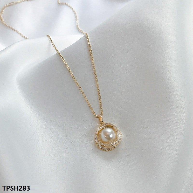 TPSH283 SIQ Pearl/Curb Chain Pendant