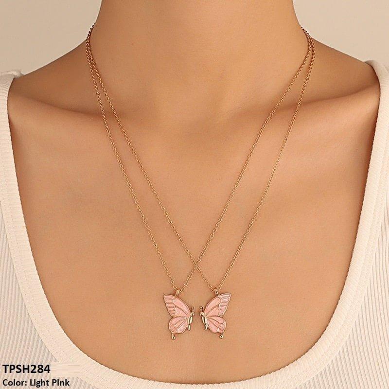 TPSH284 QWN Layer Painted Butterfly Pendant