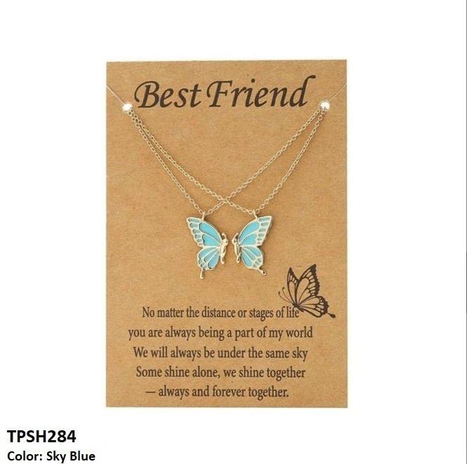 TPSH284 QWN Layer Painted Butterfly Pendant