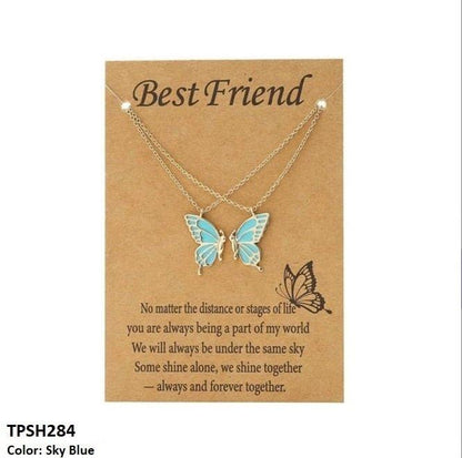 TPSH284 QWN Layer Painted Butterfly Pendant