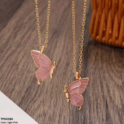 TPSH284 QWN Layer Painted Butterfly Pendant