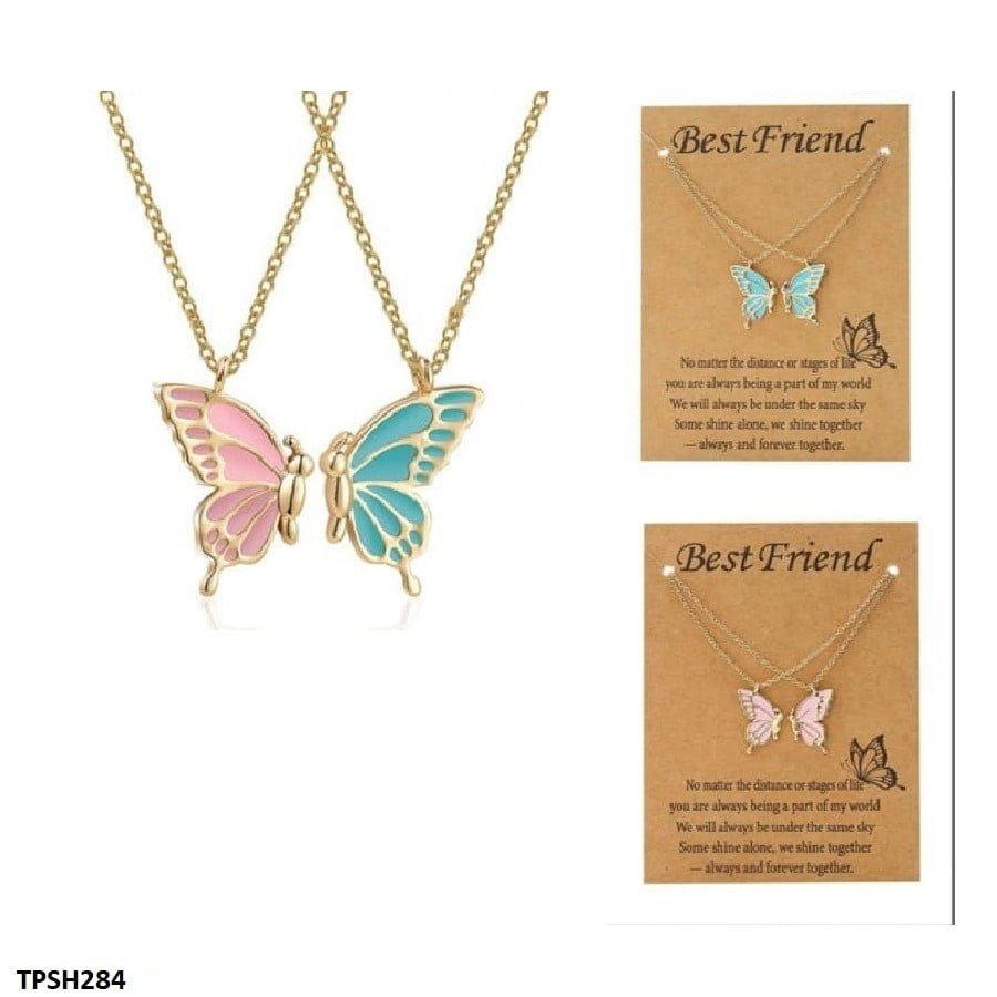 TPSH284 QWN Layer Painted Butterfly Pendant