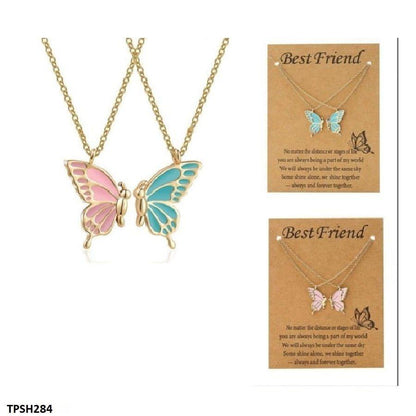 TPSH284 QWN Layer Painted Butterfly Pendant