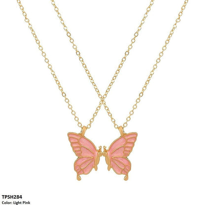 TPSH284 QWN Layer Painted Butterfly Pendant