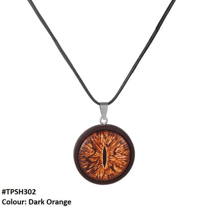 TPSH302 JMN Cat Eye in Wooden Circle Pendant