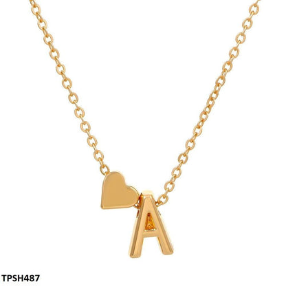 TPSH487 QWN Alphabet Heart Pendent