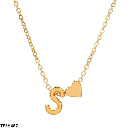 TPSH487 QWN Alphabet Heart Pendent