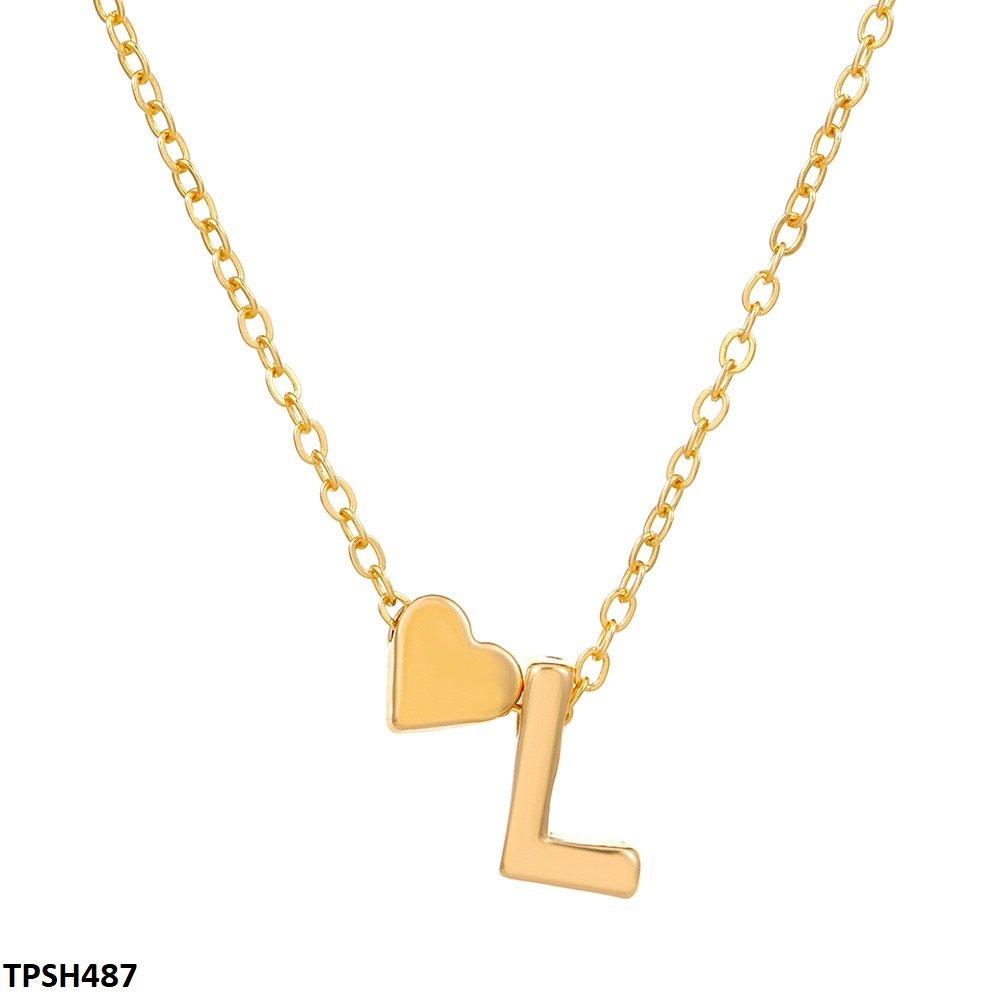 TPSH487 QWN Alphabet Heart Pendent