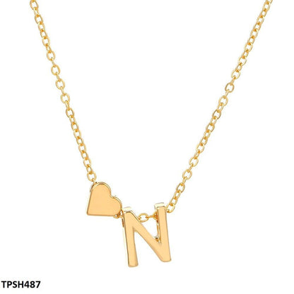 TPSH487 QWN Alphabet Heart Pendent