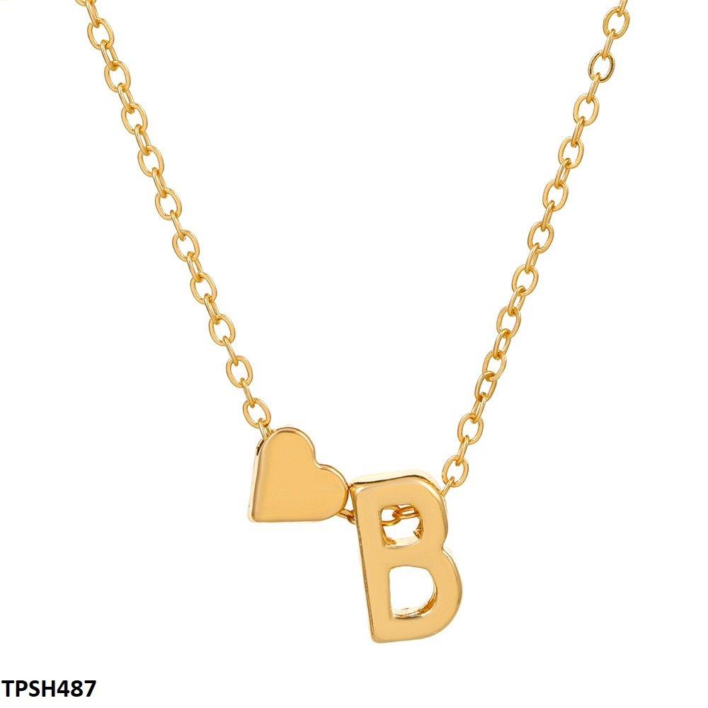 TPSH487 QWN Alphabet Heart Pendent