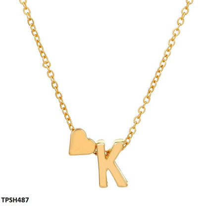 TPSH487 QWN Alphabet Heart Pendent