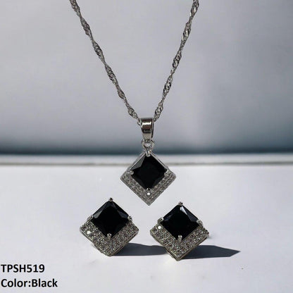 TPSH519 SHJ Square Pendent Set