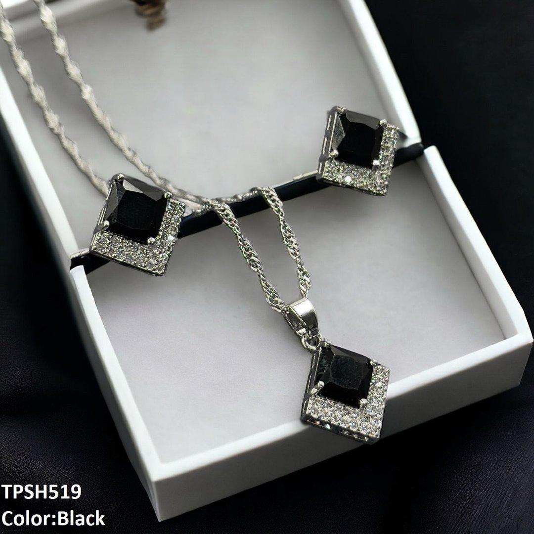 TPSH519 SHJ Square Pendent Set