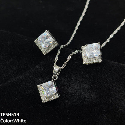 TPSH519 SHJ Square Pendent Set