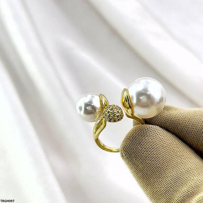 TRGH097 YXG Double Pearl Ring Adjustable