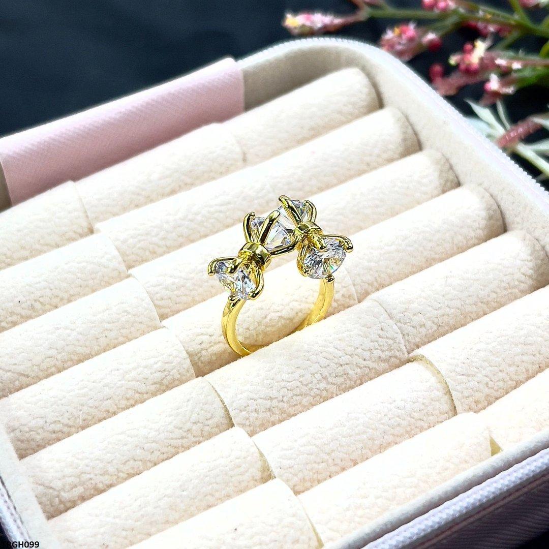 TRGH099 YXG Double Bow Ring Adjustable