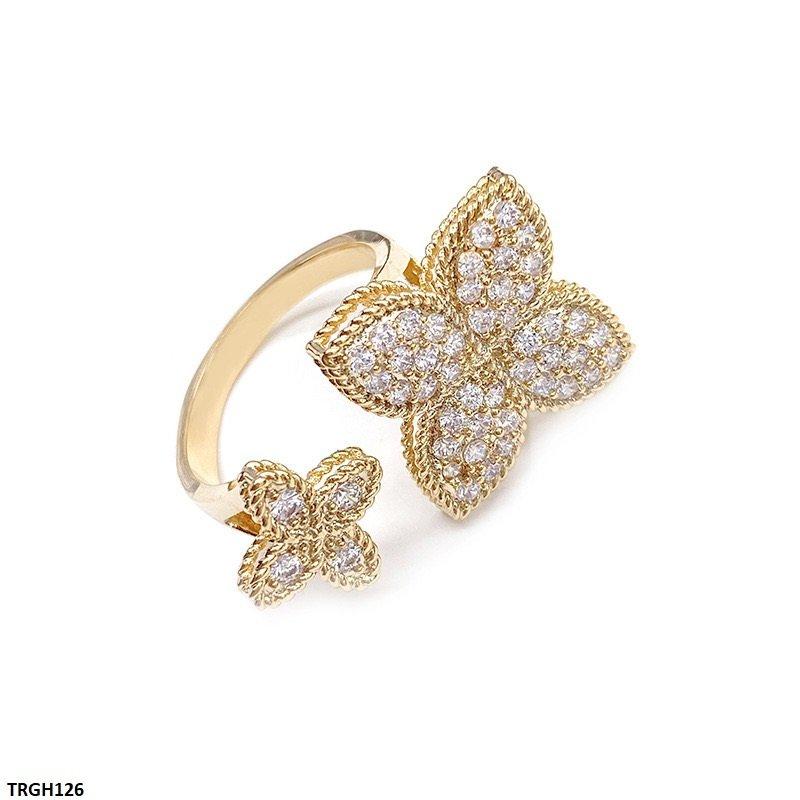 TRGH126 BJF Double Flower Ring Adjustable