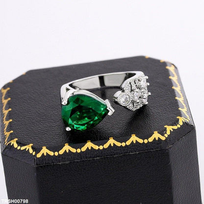 TRSH00798 KYC Tear Stone Ring Adjustable - TRSH