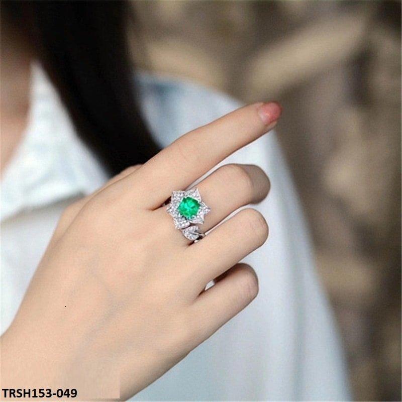 TRSH153 KRL Flower & Leave Adjustable Ring