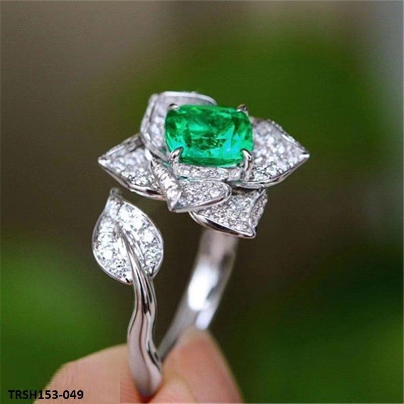 TRSH153 KRL Flower & Leave Adjustable Ring