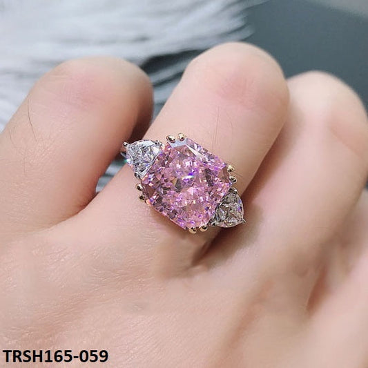 TRSH165 KRL Heart & Cushion Adjustable Ring