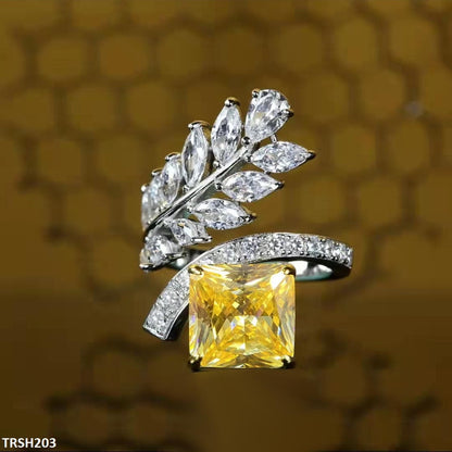 TRSH203 GWH Square Leaf's Adjustable Ring