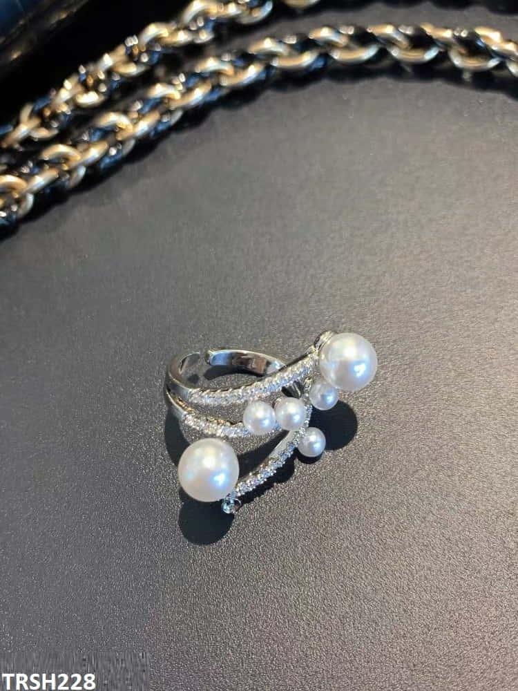 TRSH228 CJD Galaxy Pearl Adjustable Ring