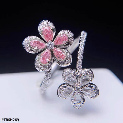 TRSH269 CJD Flower Adjustable Ring