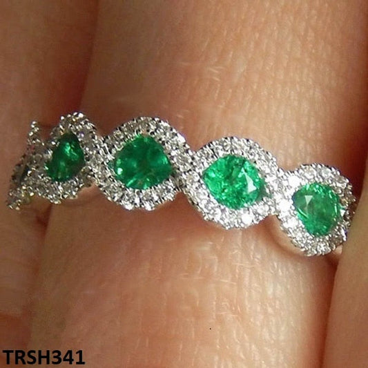 TRSH341 CSH Zircon Braided Ring (Challa)