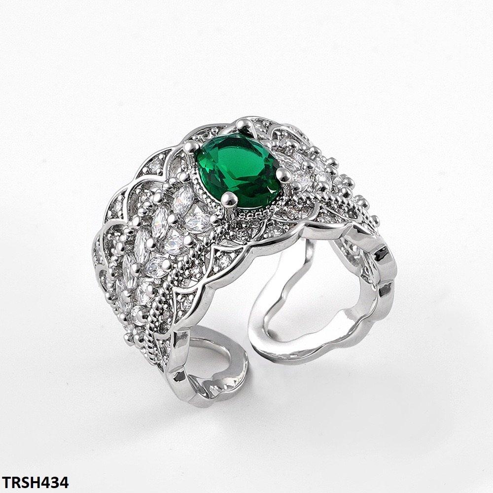 TRSH434 DNG Oval Marquise layered Adjustable Ring